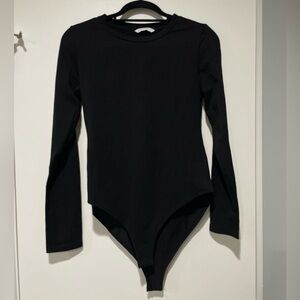 Elegant Black Long Sleeve Bodysuit